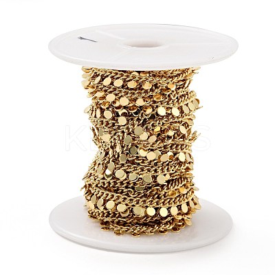 Rack Plating Real Brass Curb Chains KK-E015-01G-1
