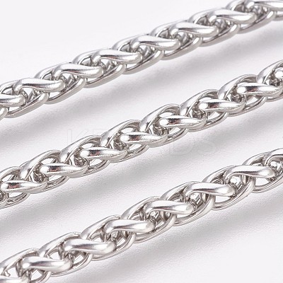 Tarnish Resistant 304 Stainless Steel Wheat Chain Bracelets BJEW-P235-11P-1