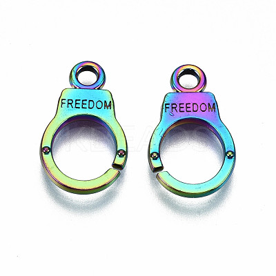 Rainbow Color Alloy Pendants PALLOY-S180-077-RS-1