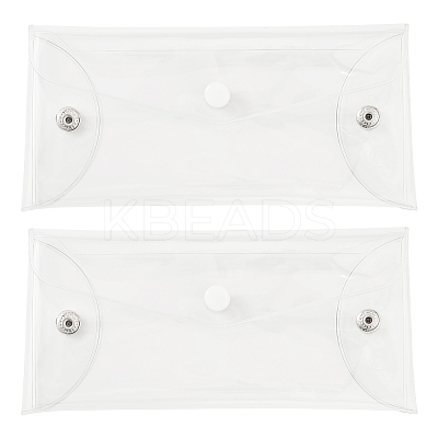 2Pcs Portable Transparent PVC Makeup Brush Bag MRMJ-SP0001-12B-1