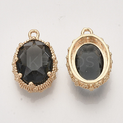 Faceted Glass Pendants GLAA-T010-014-1