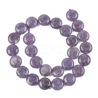 Natural Lepidolite/Purple Mica Stone Beads Strands G-L648-B09-15mm-1
