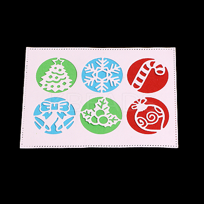 Flat Round Frame Carbon Steel Cutting Dies Stencils X-DIY-F036-36-1
