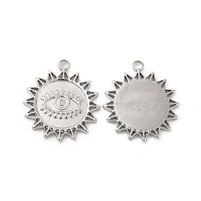 Tarnish Resistant 304 Stainless Steel Pendant Rhinestone Settings LS-STAS-B032-35P-1