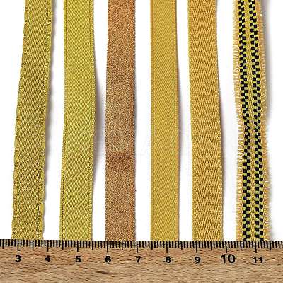 18 Yards 6 Styles Polyester Ribbon SRIB-C001-E03-1