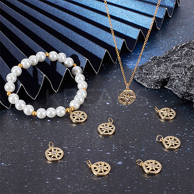10Pcs Brass Pendants KK-BBC0007-56-1