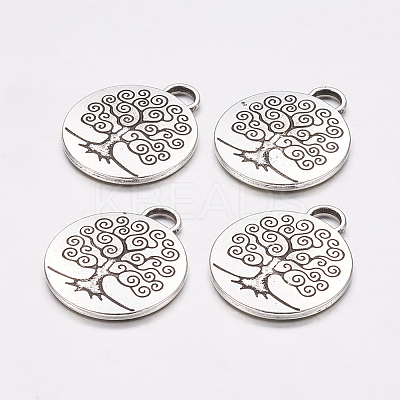 Tibetan Style Tree of Life Alloy Pendants LS-TIBEP-19040-AS-NR-1