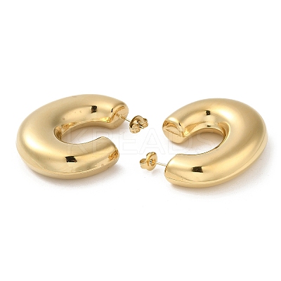 304 Stainless Steel Donut Stud Earrings EJEW-Z026-08G-1