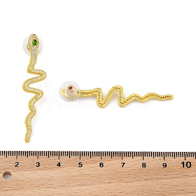 Alloy Rhinestone Stud Earrings EJEW-R021-02G-1