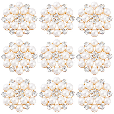 25Pcs Alloy Rhinestone Cabochons ALRI-GA0001-08A-1