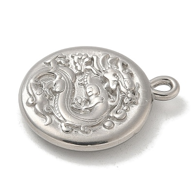 304 Stainless Steel Pendants STAS-Q334-38P-1