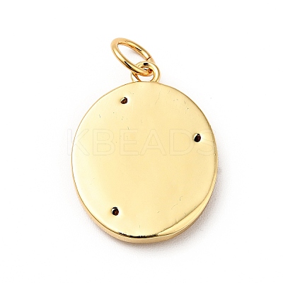Rack Plating Brass Clear Cubic Zirconia Pendants KK-H431-51G-1