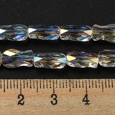 Transparent Electroplate Glass Beads Strands GLAA-G116-01A-AB01-1