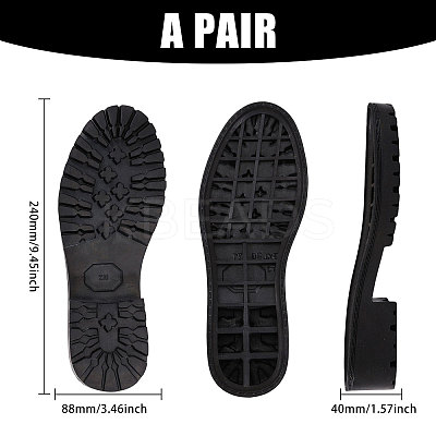 Anti Skid Synthetic Rubber Shoes Bottom Heel Sole FIND-WH0816-098A-1