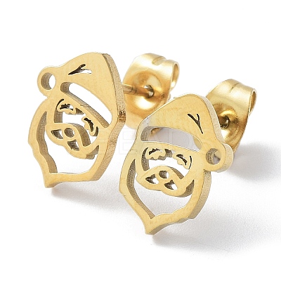 304 Stainless Steel Stud Earrings EJEW-H136-14G-1