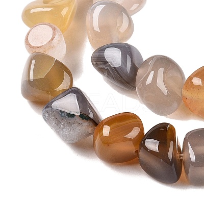 Natural Grey Agate Beads Strands G-N342-64-1