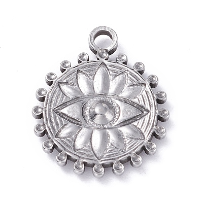 Tarnish Resistant 304 Stainless Steel Pendant Rhinestone Cabochons STAS-P288-13P-1