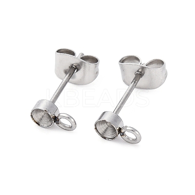 304 Stainless Steel Stud Earring Findings LS-STAS-V003-10P-03-1