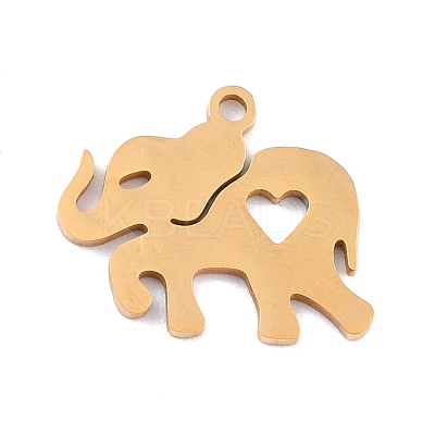 Ion Plating(IP) 201 Stainless Steel Pendants STAS-K003-04G-1