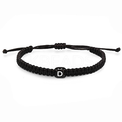 Cube with Letter Pattern Resin Beads Braided Bead Bracelets FS-WGC1D79-21-1