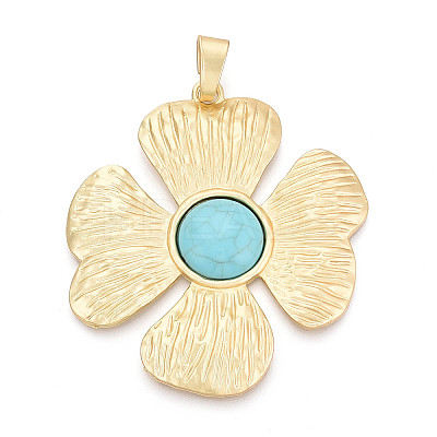 Saint Patrick's Day Synthetic Turquoise Big Pendants PALLOY-N179-61MG-1