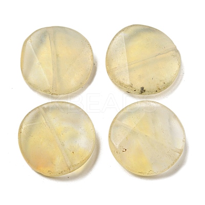 Yellow Watermelon Stone Glass Beads G-B070-18A-1