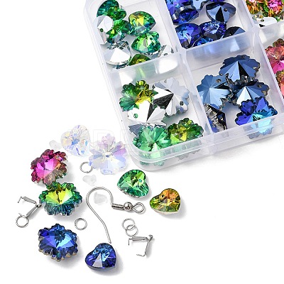 DIY Bling Star & Snowflake Earring Making Kit DIY-YW0006-56-1