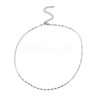 Non-Tarnish 10Pcs 304 Stainless Steel Dapped Chain Necklaces Set NJEW-K254-02P-1