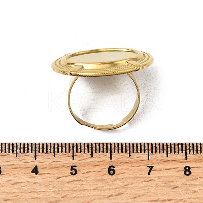 304 Stainless Steel Cuff Ring Components STAS-P403-03G-1