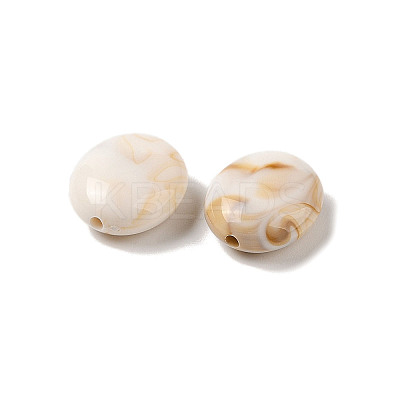 Two Tone Opaque Acrylic Beads X-MACR-M044-01B-1