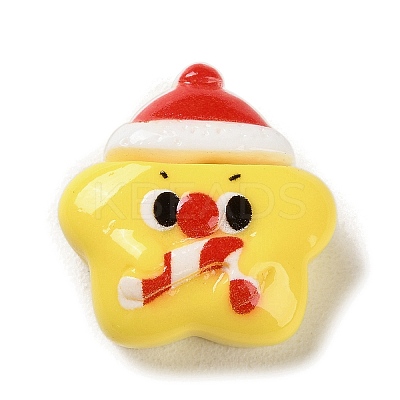 Christmas Theme Opaque Resin Decoden Cabochons RESI-F053-C04-1