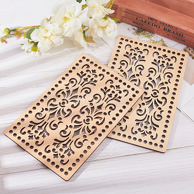 Wooden Basket Bottoms DIY-WH0166-59B-1