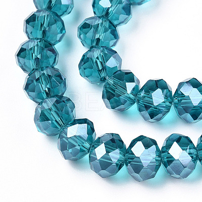 Electroplate Glass Beads Strands EGLA-A034-T6mm-A33-1