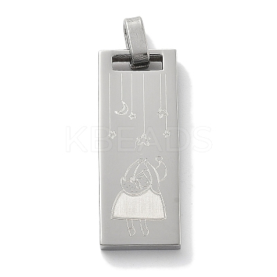 Christmas 304 Stainless Steel Pendants STAS-Z098-25P-1