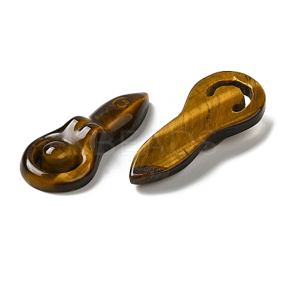Natural Tiger Eye Pendants G-C091-02A-1