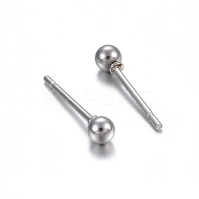 Tarnish Resistant 304 Stainless Steel Stud Earrings LS-EJEW-P161-01P-1