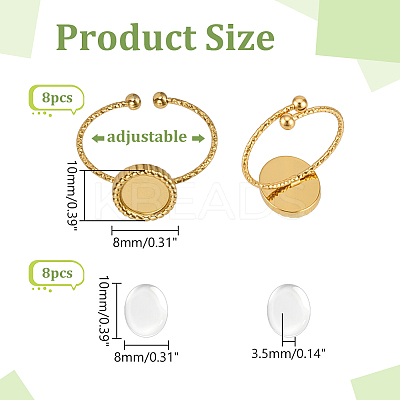 DIY Oval Finger Ring Making Kits DIY-ME0002-68G-1