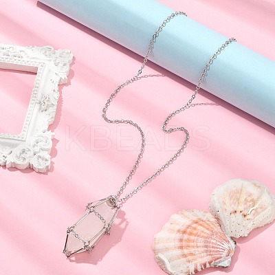 Tarnish Resistant 304 Stainless Steel Macrame Pouch Empty Stone Holder for Pendant Necklaces Making NJEW-TA00100-01-1