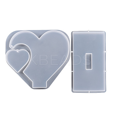 DIY Silicone Double Heart Photo Display Decoration Molds SIMO-PW0011-29-1