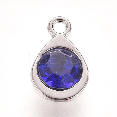 Faceted Glass Charms RGLA-TAC0001-01D-1
