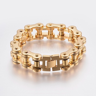 Men's 201 Stainless Steel Bracelets BJEW-H569-17MM-F-1