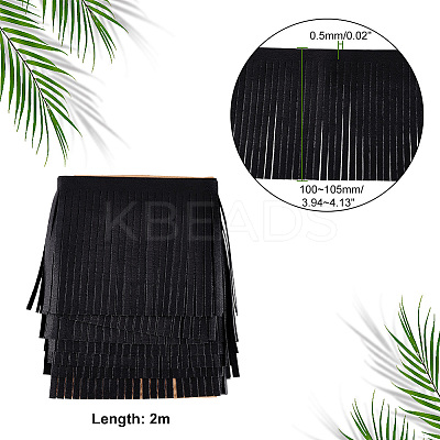 2 Meters PU Imitation Leather Tassels Trimming DIY-PH0010-44A-02-1