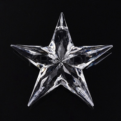 Transparent Acrylic Pendants TACR-T028-09A-1