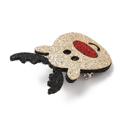 Christmas Theme PU Leather Brooch LS-JEWB-C004-01E-1
