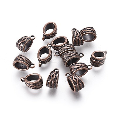 Tibetan Style Alloy Tube Bails LS-RLF10386Y-NF-1