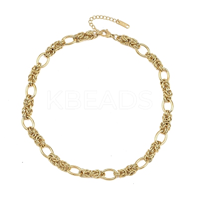 304 Stainless Steel Link Chain Necklaces NJEW-L470-03G-1