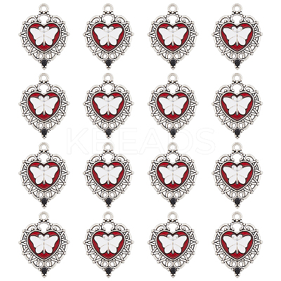 24Pcs Alloy Enamel Pendants ENAM-SC0007-74-1