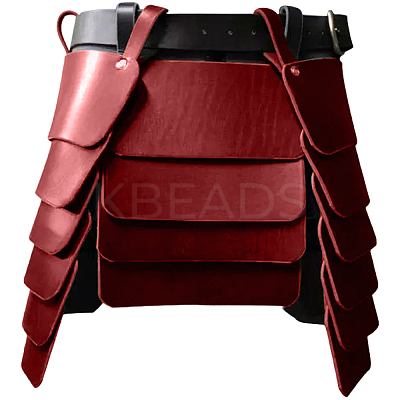 Medieval Viking PU Leather Belt Skirt AJEW-WH20077-031B-1