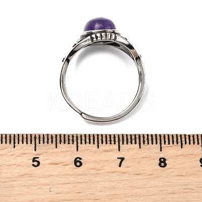 Natural Amethyst Finger Rings RJEW-A084-06AS-09-1