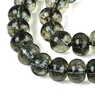 Crackle Transparent Glass Beads Strands GLAA-N074-02B-07-1